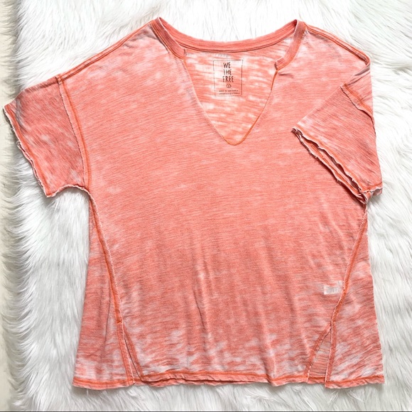 SOLD-Free People Burnout Short Sleeve V Neck Tee - Picture 8 of 11